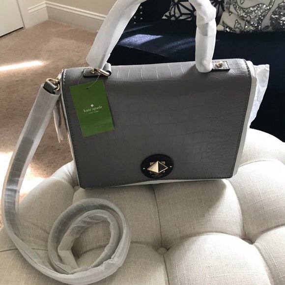 🎉HP✨FLASH SALE!!!✨Kate Spade NWT Leather Croc & Suede Bag - Picture 5 of 13